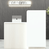 Lapo Small Office Reception Counter Cashier Desk - Gavisco Office Furniture